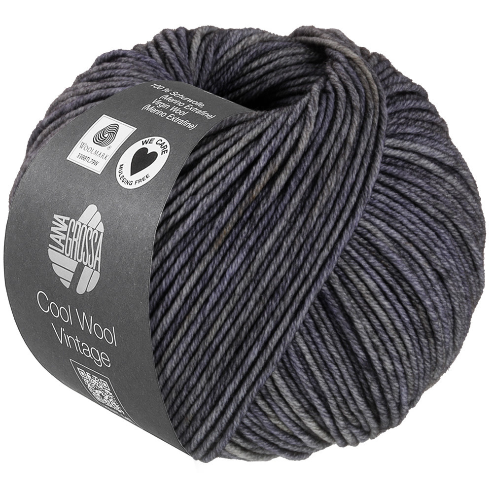 Lana Grossa Cool Wool Vintage -7391 donker grijs