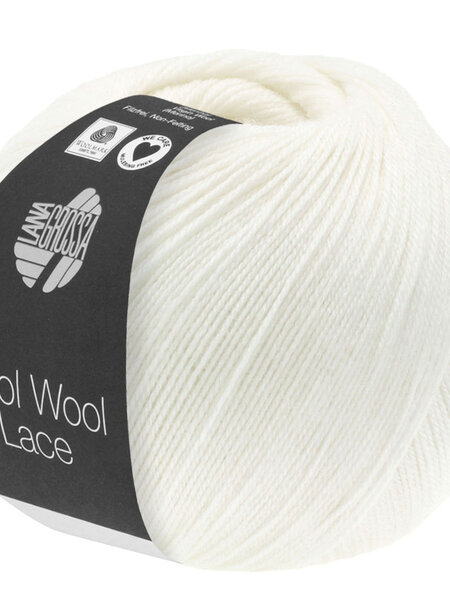 Lana Grossa Cool Wool Lace -28 wit