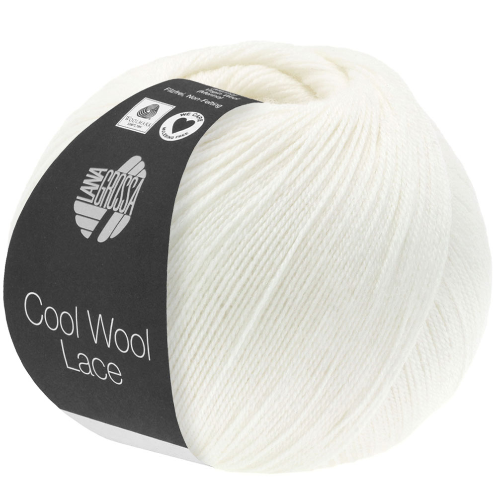 Lana Grossa Cool Wool Lace -28 wit