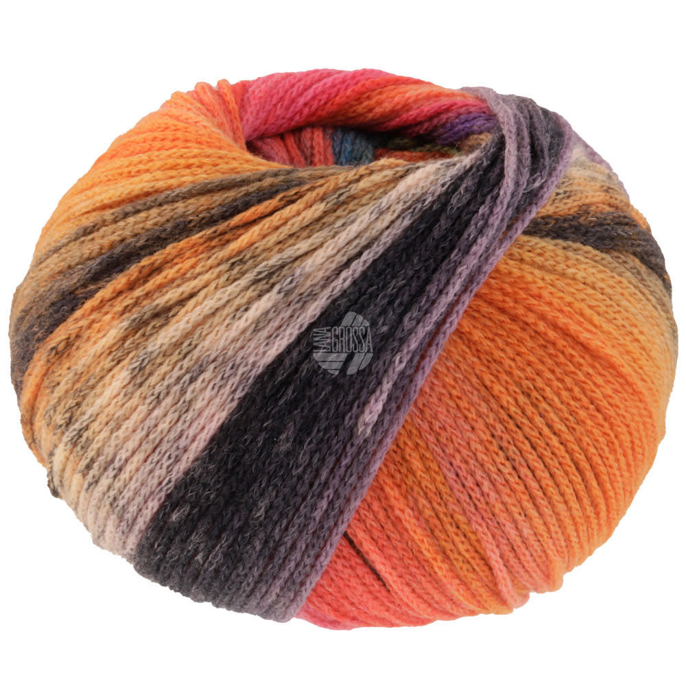 Lana Grossa Farfalla -02-roze beige/grijs bruin/oranje/licht oranje/mokka/nacht blauw/framboos/braam