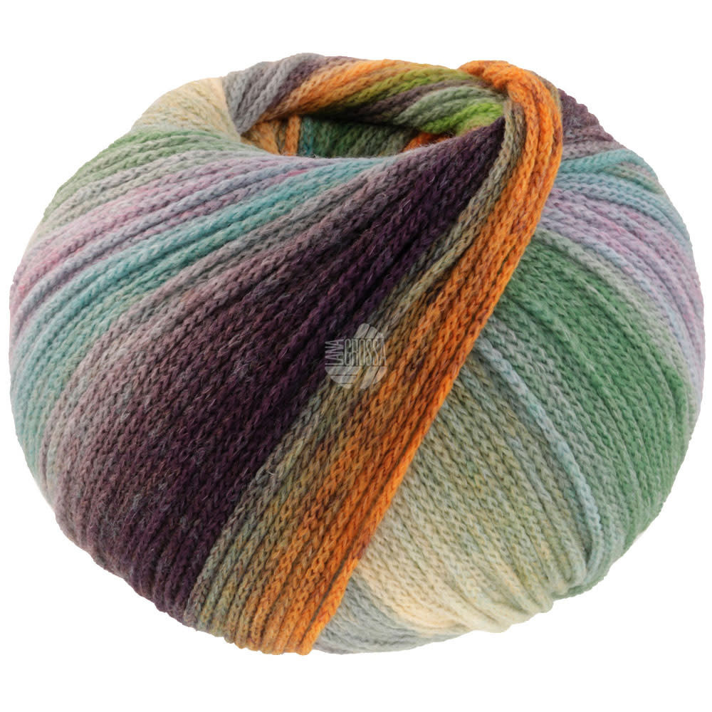 Lana Grossa Farfalla -03-zachtgroen/meigroen/petrol groen/grijs beige/kameel/sering/grijs paars/braam/petrol/grijs blauw/felroze/oranje