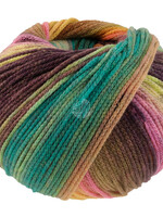 Lana Grossa Farfalla -06-perzik/kameel/grijs groen/heide/pistache/grijs bruin/grijs violet/groen/turkoois/nootbruin