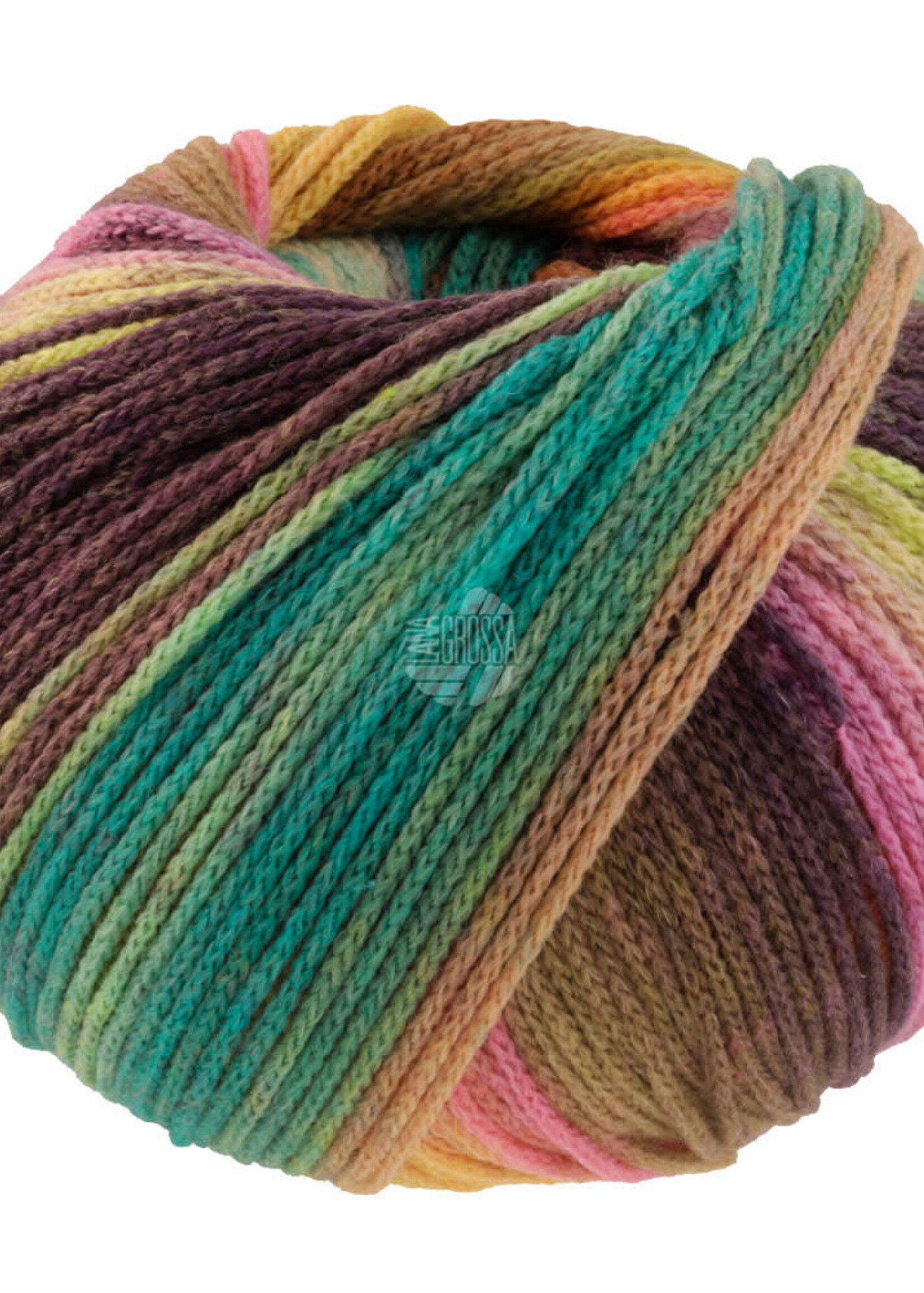 Lana Grossa Farfalla -06-perzik/kameel/grijs groen/heide/pistache/grijs bruin/grijs violet/groen/turkoois/nootbruin