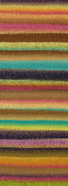 Lana Grossa Farfalla -06-perzik/kameel/grijs groen/heide/pistache/grijs bruin/grijs violet/groen/turkoois/nootbruin