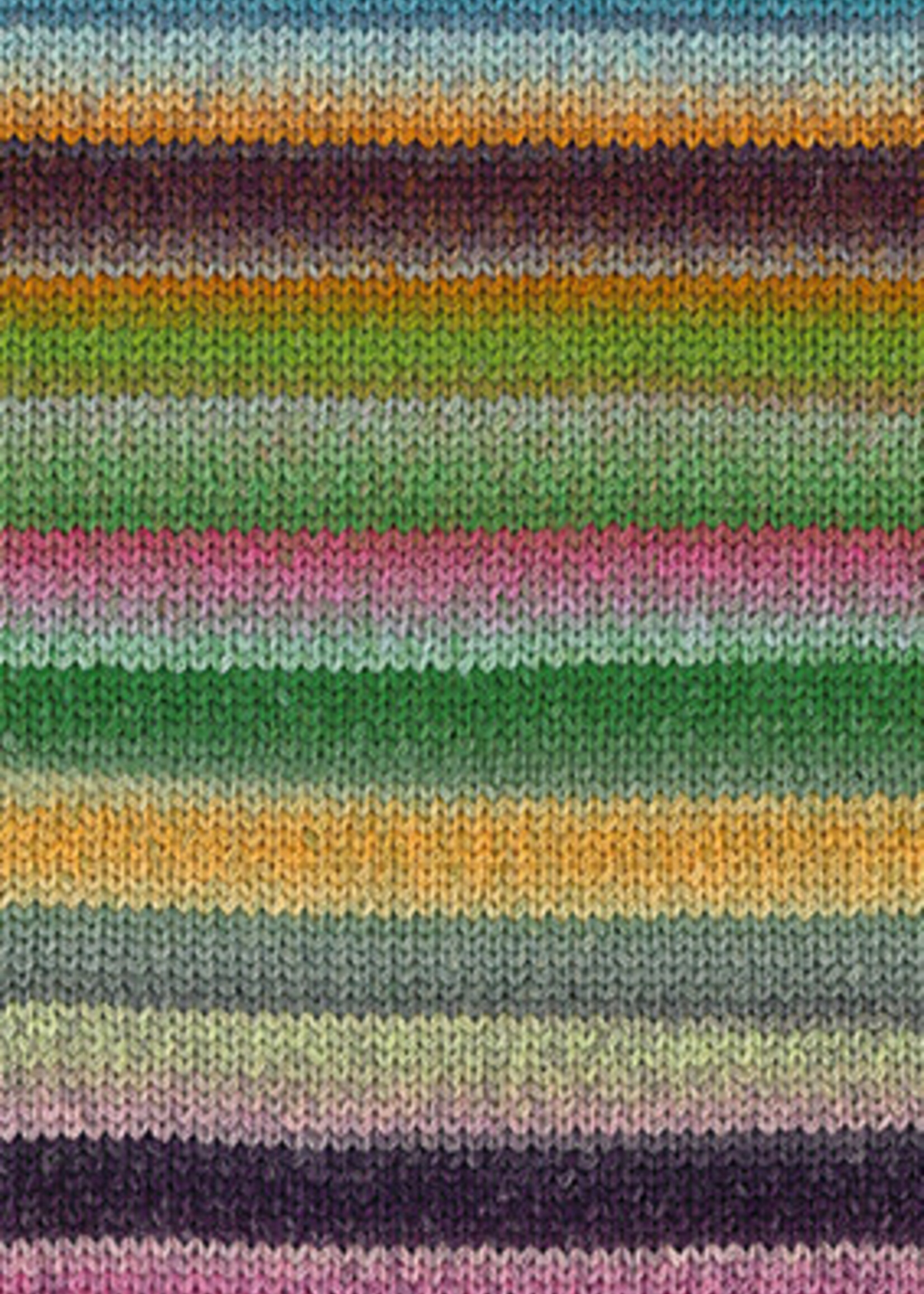 Lana Grossa Farfalla -09-oranje/munt/grijs/groen/donker groen/zwartgroen/roest/foksia/braam/grijs blauw