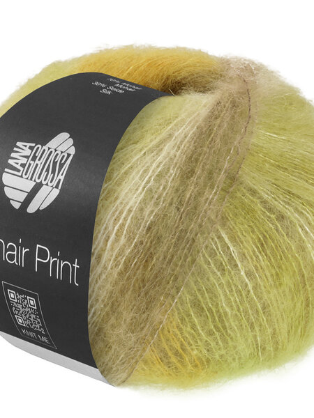 Lana Grossa Silkhair Print - Lana Grossa -433-limoen/geel/taupe/licht beige30%