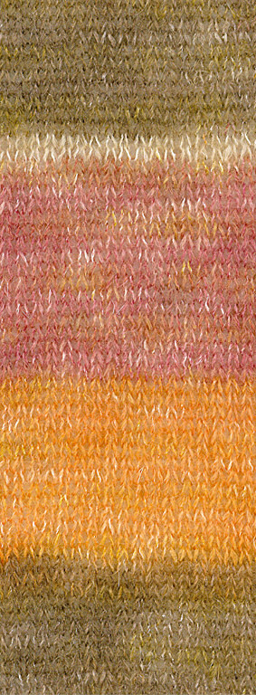Lana Grossa Silkhair Print - Lana Grossa -434-oudroze/oranje/taupe/licht beige30%