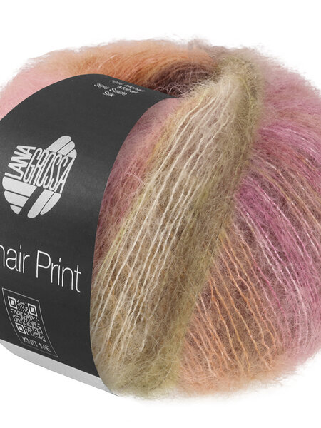 Lana Grossa Silkhair Print - Lana Grossa -434-oudroze/oranje/taupe/licht beige30%