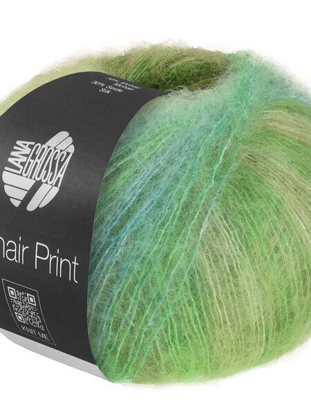 Lana Grossa Silkhair Print - Lana Grossa -439-geelgroen/witgroen/olijf groen/turkoois30%