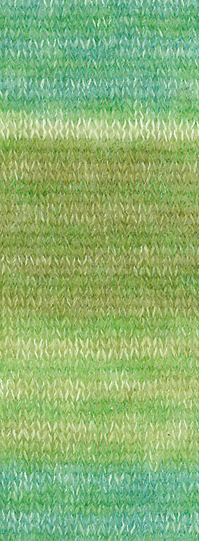 Lana Grossa Silkhair Print - Lana Grossa -439-geelgroen/witgroen/olijf groen/turkoois30%