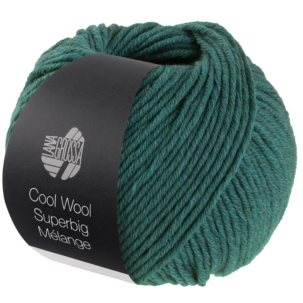 Lana Grossa Cool Wool Superbig Mélange-210-donker groen