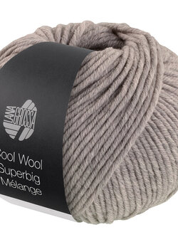 Lana Grossa Cool Wool Superbig Mélange-215-grijs beige-20%