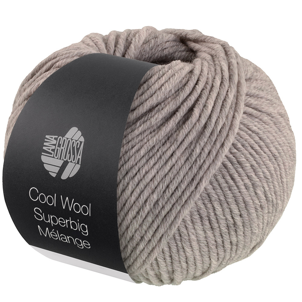 Lana Grossa Cool Wool Superbig Mélange-215-grijs beige-20%