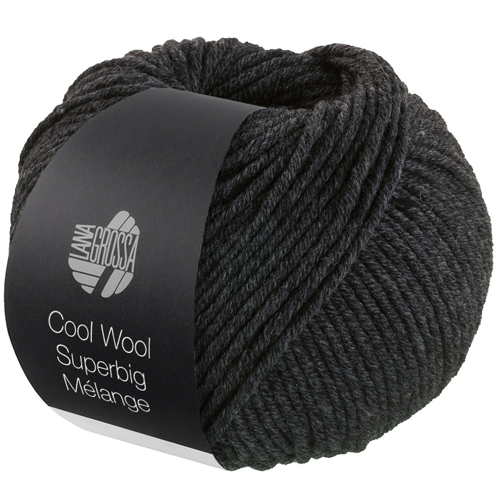 Lana Grossa Cool Wool Superbig Mélange-218-donker grijs