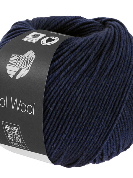 Lana Grossa Cool Wool -1494 nacht blauw gemêleerd