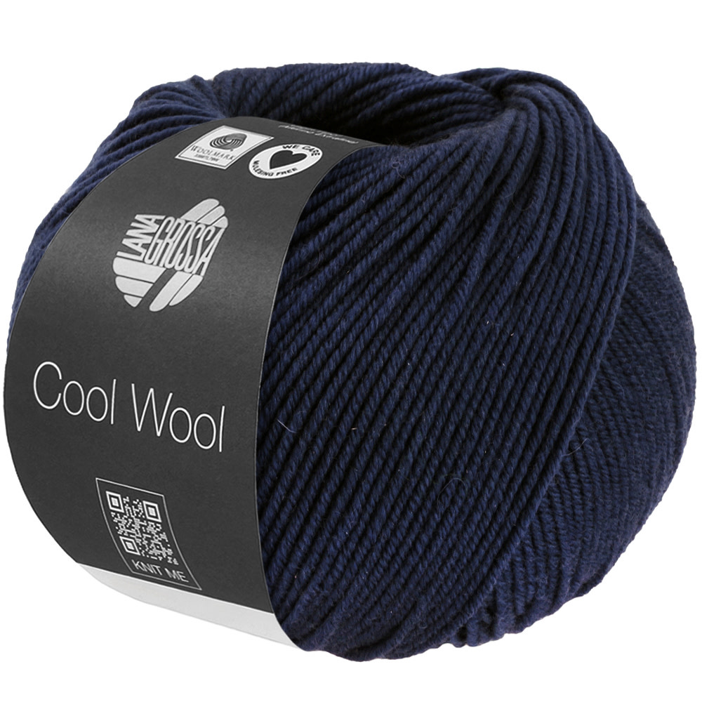 Lana Grossa Cool Wool -1494 nacht blauw gemêleerd