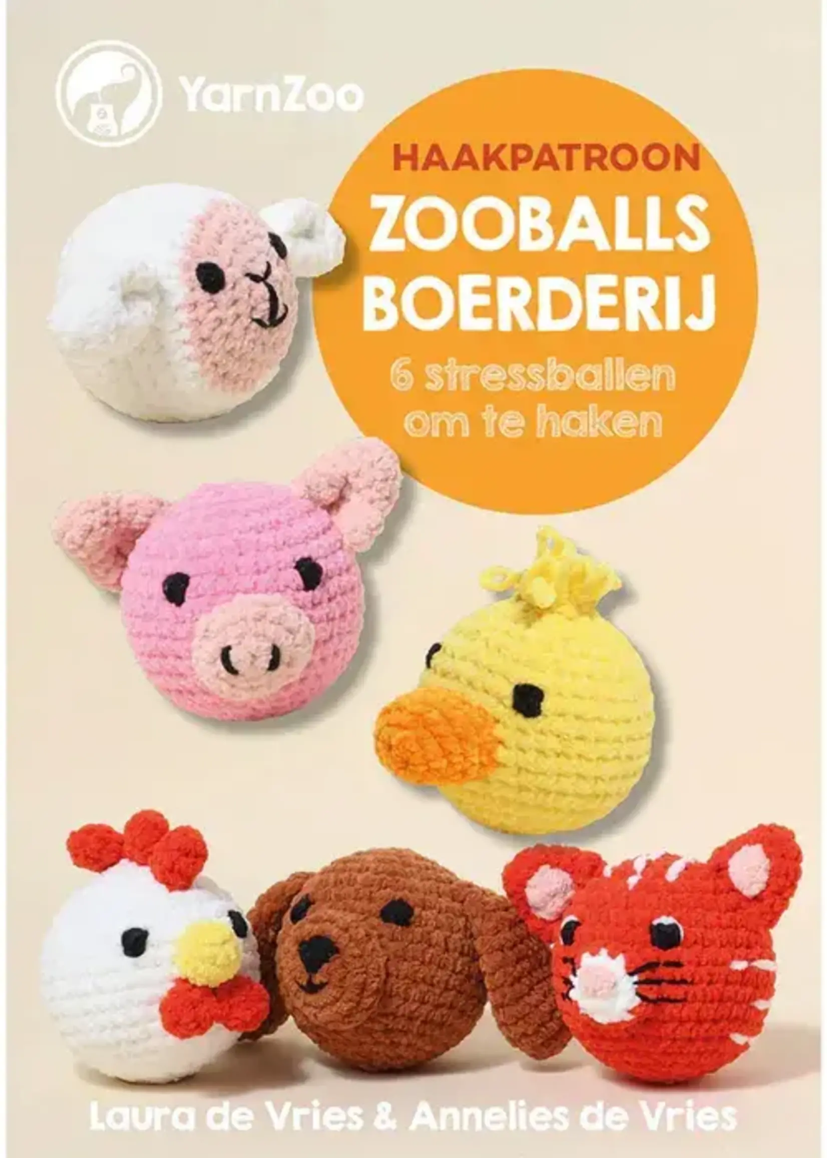 Haakboek Zooballs Boerderij stressbal - L. de Vries