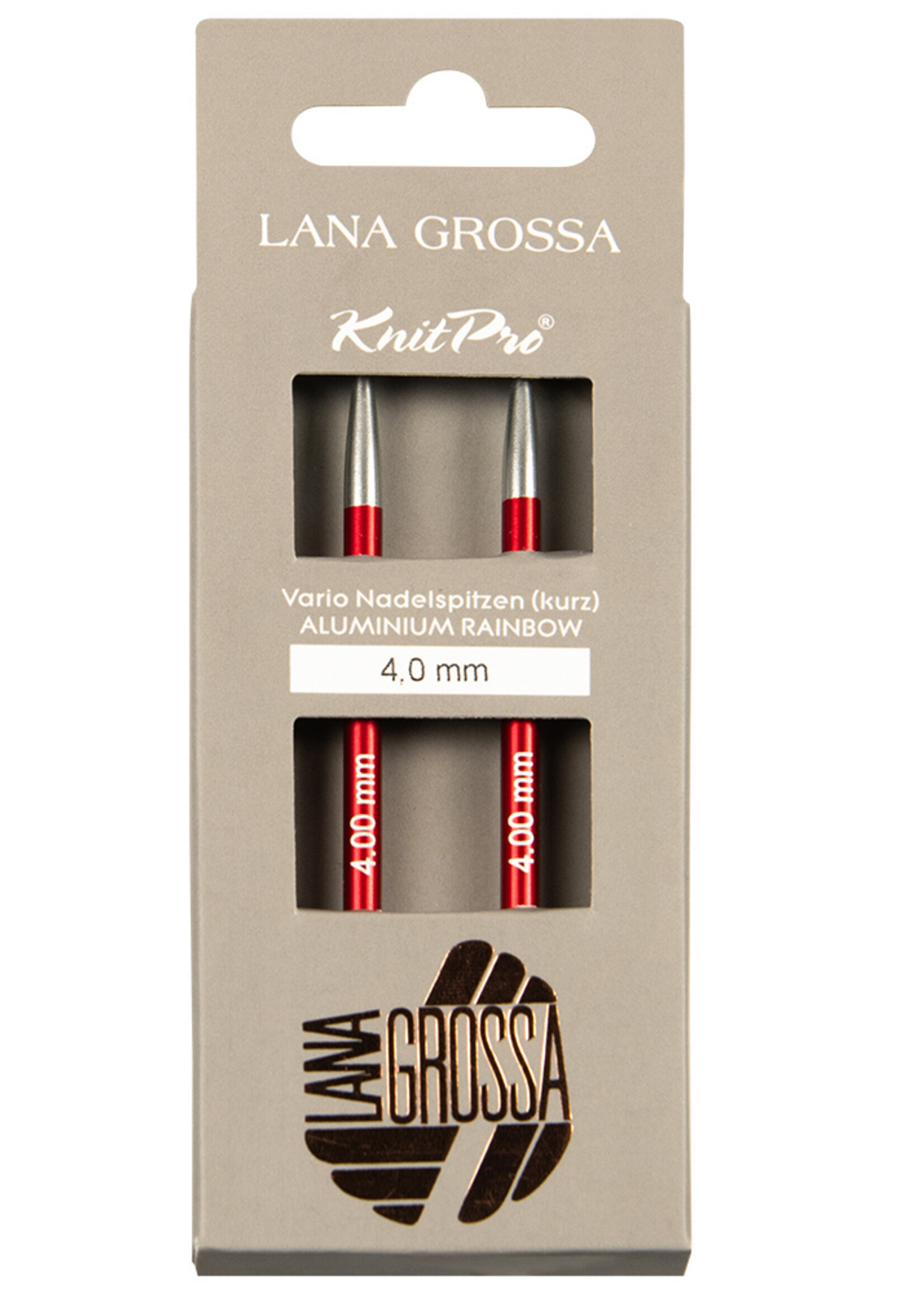 KnitPro Naald punten Vario Aluminium Rainbow LANA GROSSA -kort L 8.50cm D 4mm