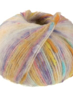Lana Grossa Cassata -Lana Grossa -08 Ruw wit/oranje/paars/helder