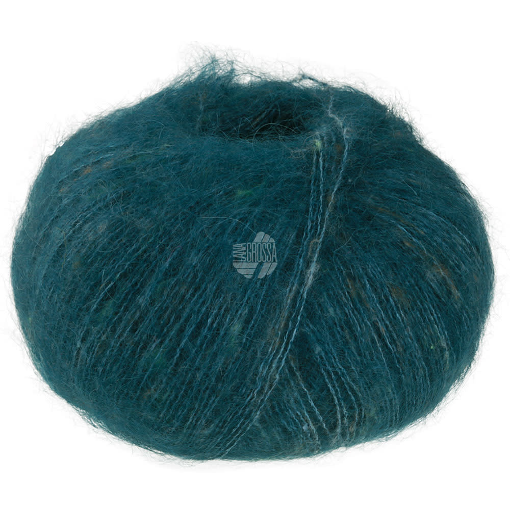 Lana Grossa Natural Superkid Tweed -634 diep zeegroen