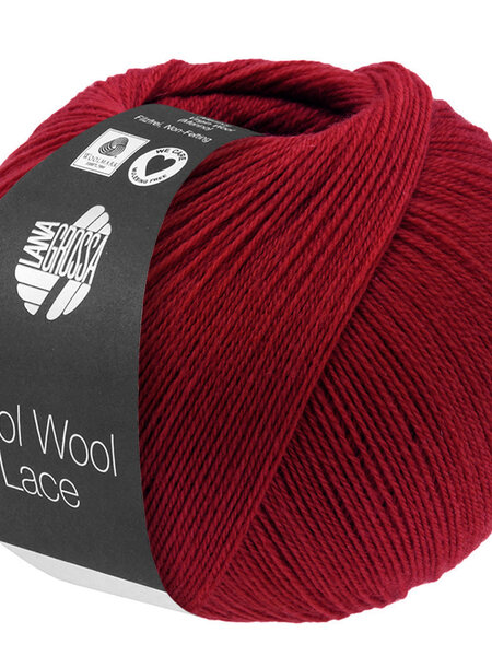Lana Grossa Cool Wool Lace -61 wijnrood