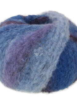 Lana Grossa Gigante - Lana Grossa -13 Aubergine/blauw-paars/licht/hemelsblauw/navy/navy/inkt/grijsblauw-25%