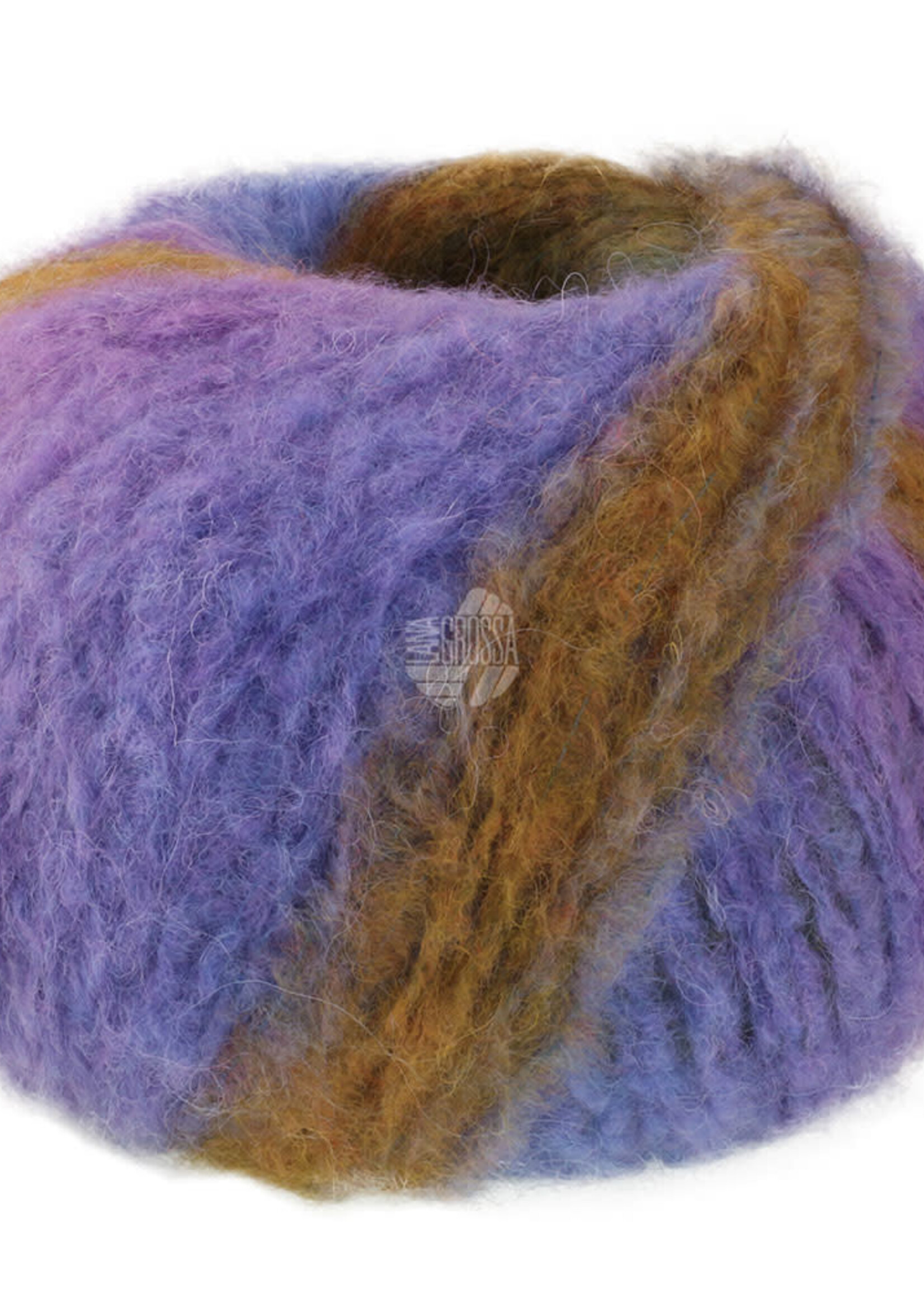 Lana Grossa Gigante - Lana Grossa -14 Violet/violetblauw/mosgroen/kaki/oker