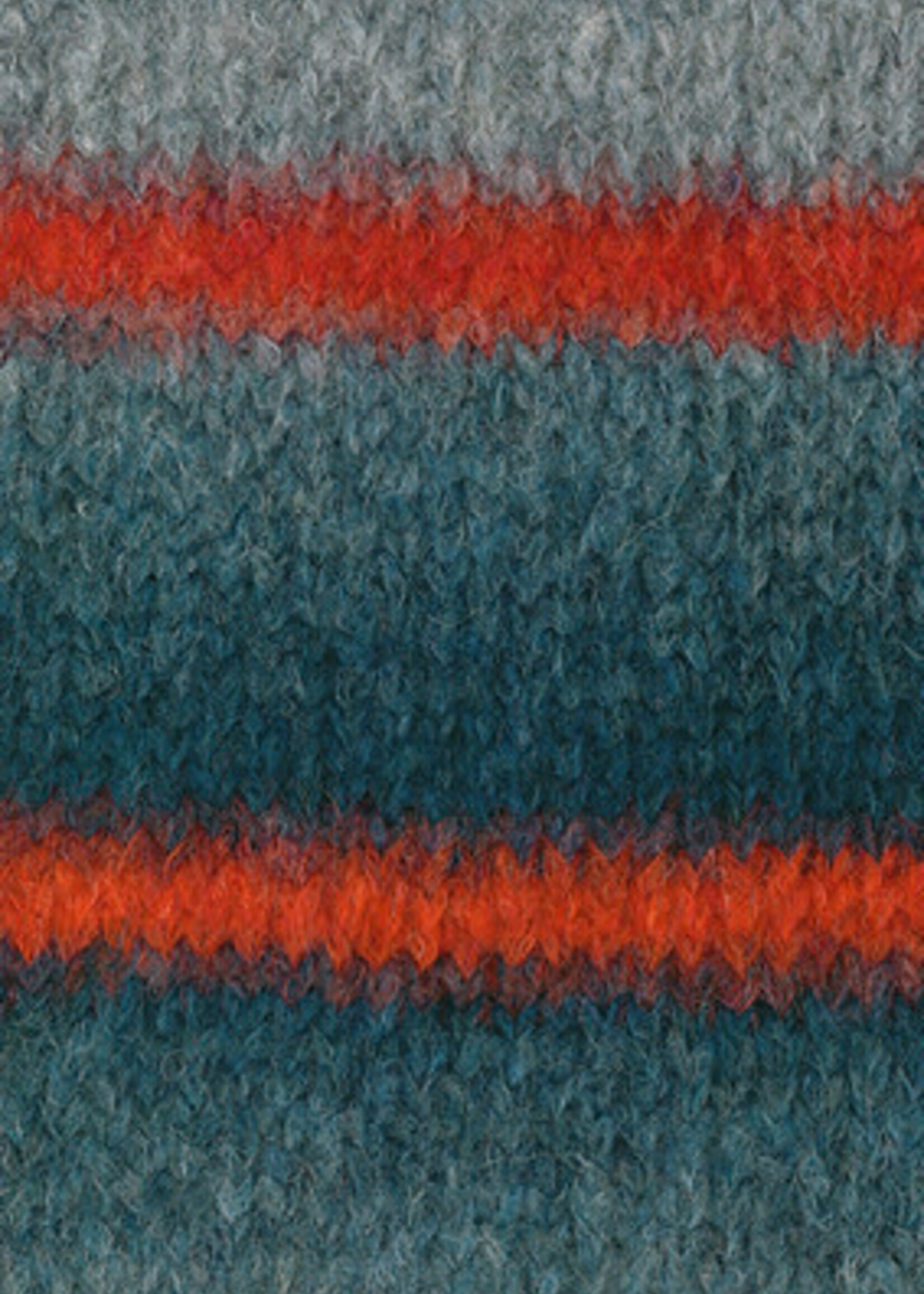 Lana Grossa Gigante - Lana Grossa -18  Donker petrol/grijs/muisgrijs/oranje/tomatenrood