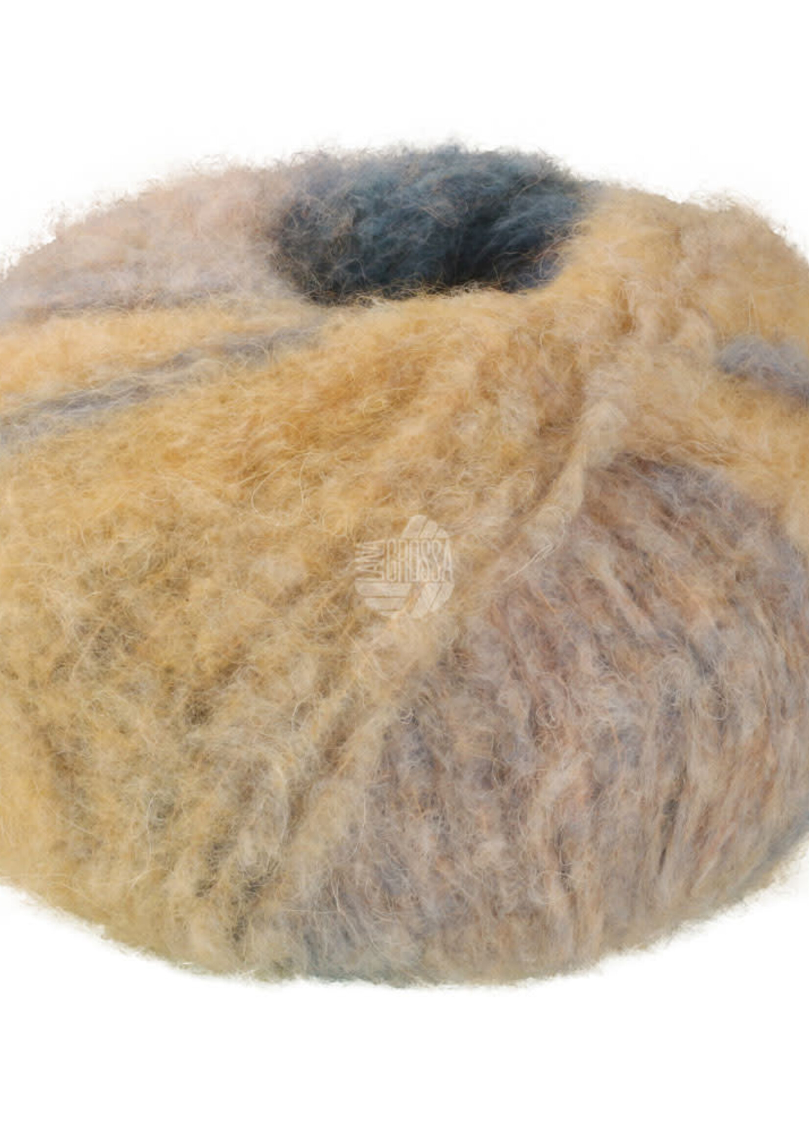 Lana Grossa Gigante Multi -Lana Grossa -101 Grijsblauw/beige/grijsrood/marron/petrolgroen/grijsgeel