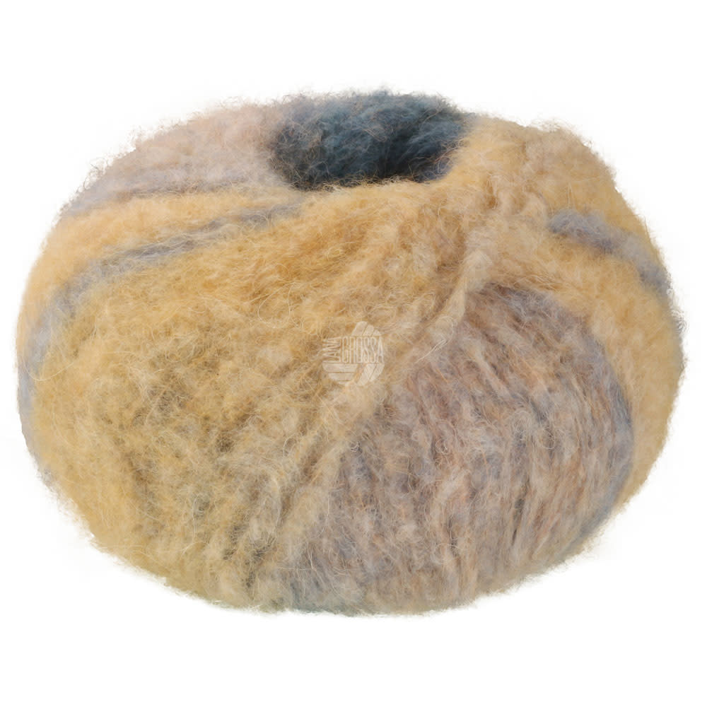 Lana Grossa Gigante Multi -Lana Grossa -101 Grijsblauw/beige/grijsrood/marron/petrolgroen/grijsgeel-25%