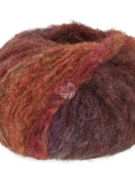 Lana Grossa Gigante Multi -Lana Grossa -103 Wijnrood/roodbruin/grijsrood/aubergine/kaki/grijsbruin-25%