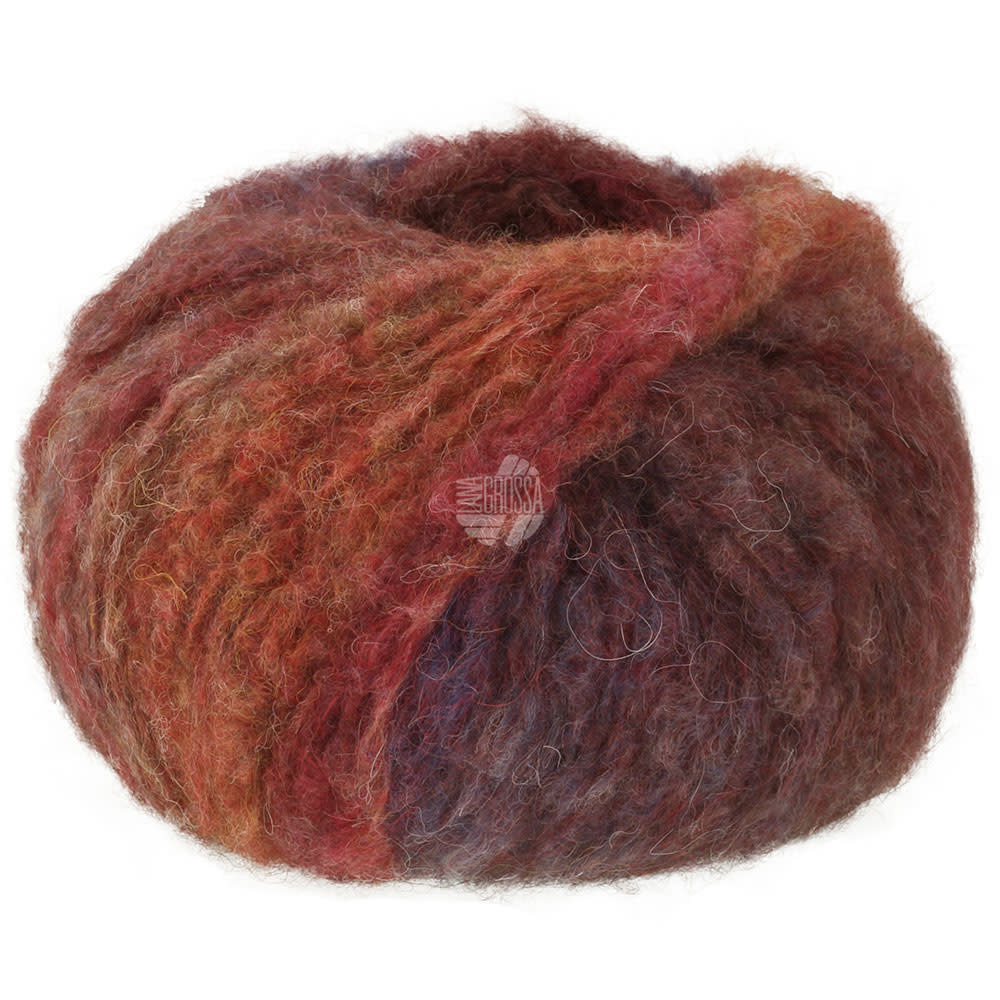 Lana Grossa Gigante Multi -Lana Grossa -103 Wijnrood/roodbruin/grijsrood/aubergine/kaki/grijsbruin-25%