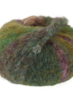 Lana Grossa Gigante Multi -Lana Grossa -106 Donker/licht olijf/roze/grijsgroen/bramen/antiekpaars-25%
