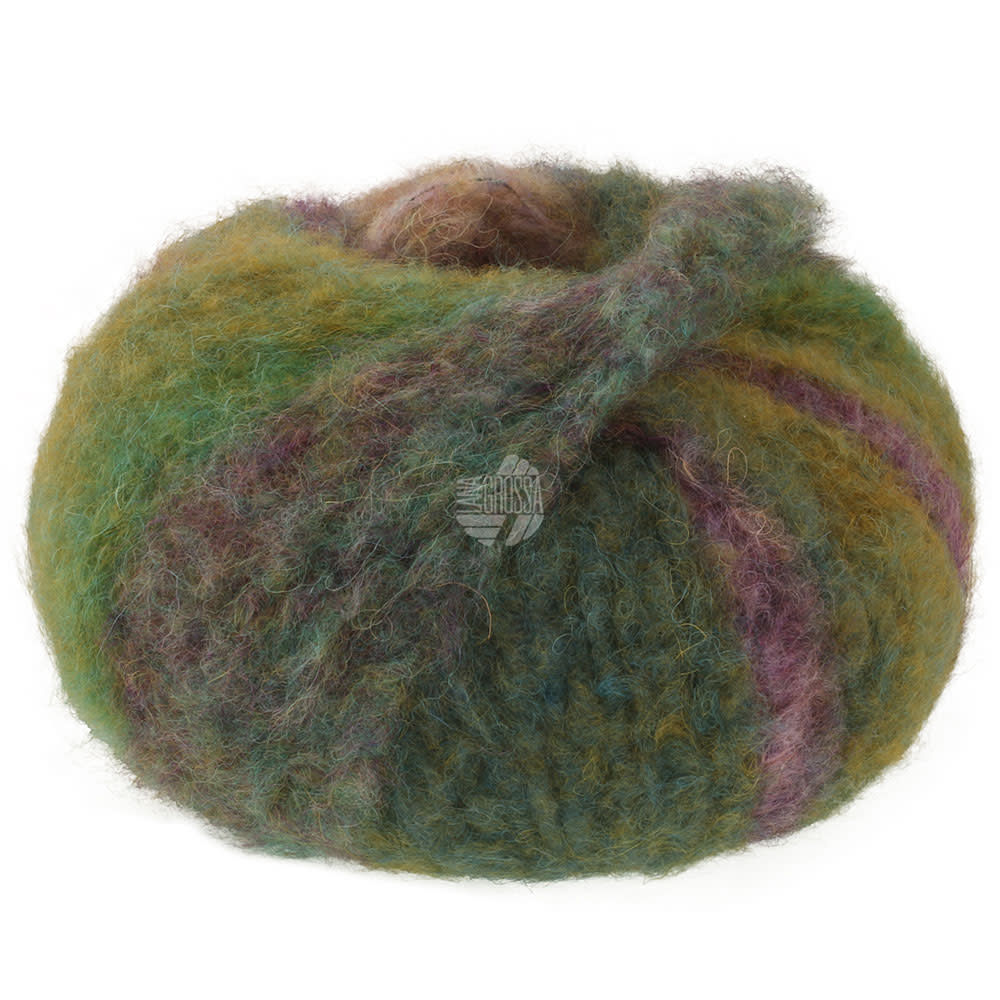 Lana Grossa Gigante Multi -Lana Grossa -106 Donker/licht olijf/roze/grijsgroen/bramen/antiekpaars-25%