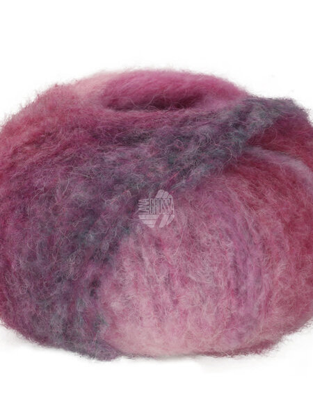 Lana Grossa Gigante Multi -Lana Grossa -107 Mauve/anjerroze/roze/jadegroen/grijs/wijnrood/braambes/viooltjesblauw-25%
