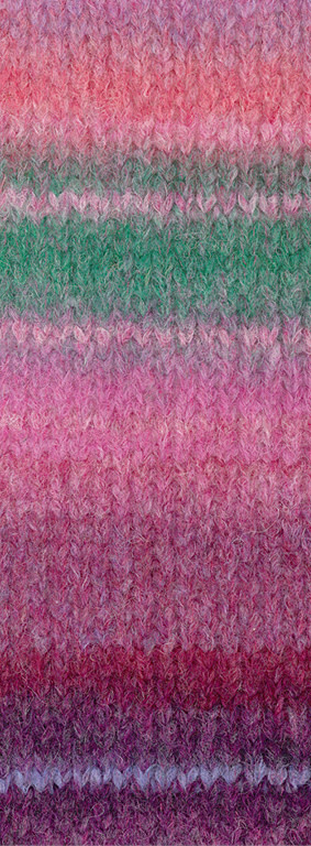 Lana Grossa Gigante Multi -Lana Grossa -107 Mauve/anjerroze/roze/jadegroen/grijs/wijnrood/braambes/viooltjesblauw-25%