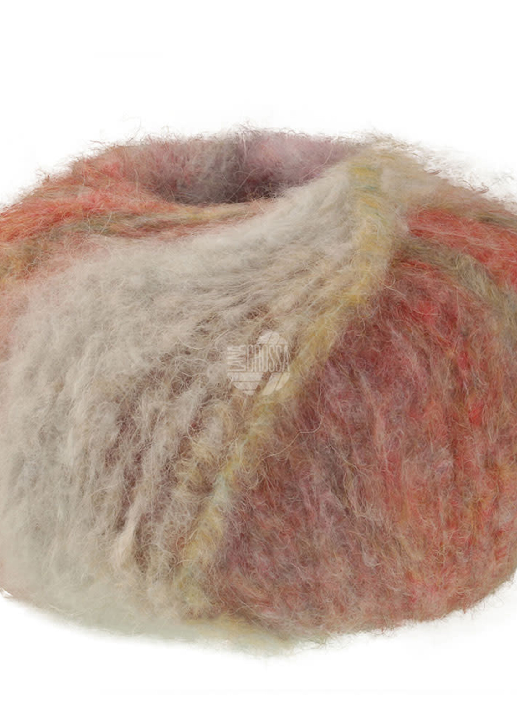 Lana Grossa Gigante Multi -Lana Grossa -108 Groen/zandbeige/lichtpaars/lila/donkerrood/parelmoer/grijsbeige/camelmoer