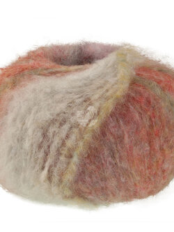 Lana Grossa Gigante Multi -Lana Grossa -108 Groen/zandbeige/lichtpaars/lila/donkerrood/parelmoer/grijsbeige/camelmoer-25%