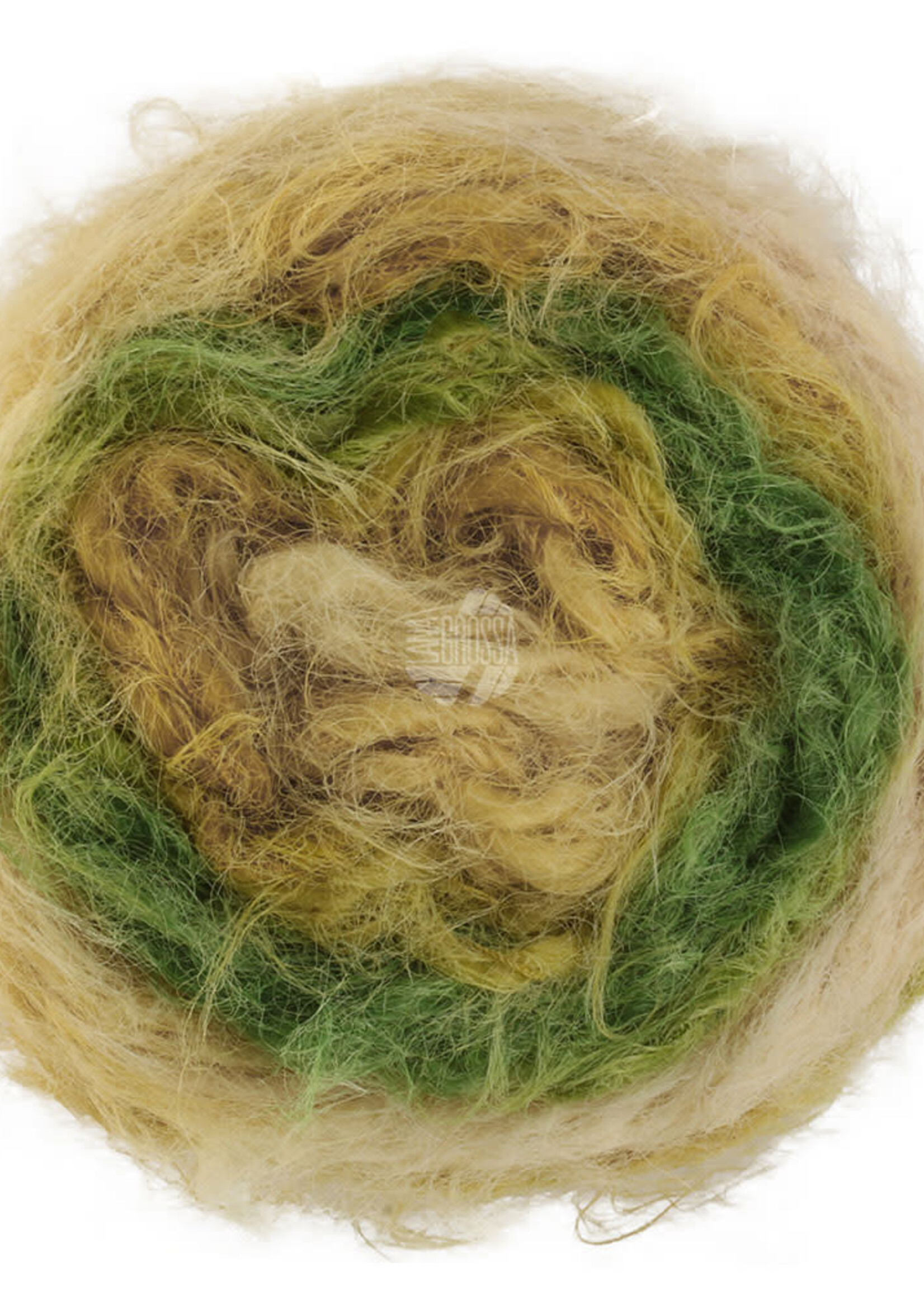 Lana Grossa Basta Mista -102-pastelgeel/mosterd/limegroen/appel groen