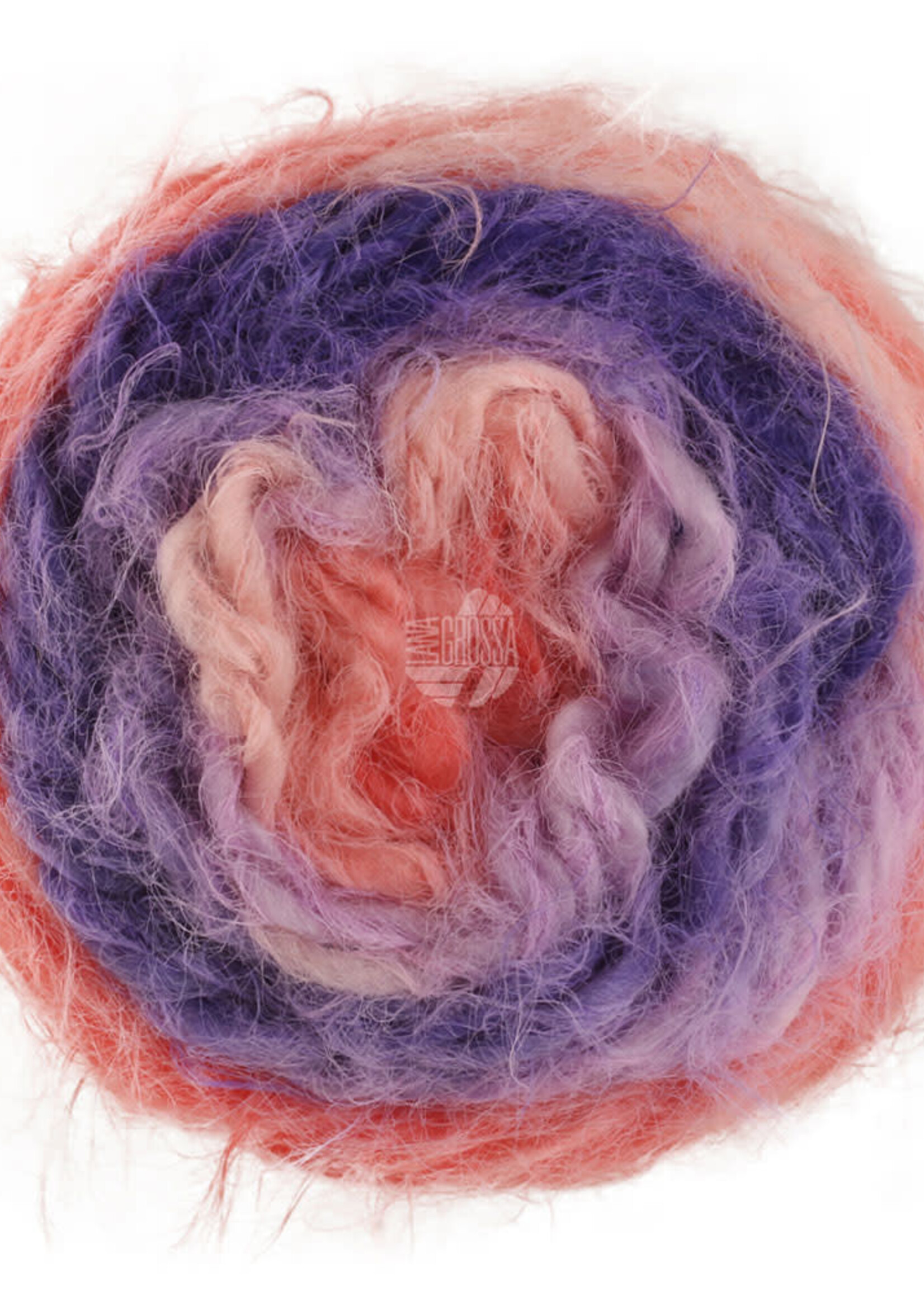 Lana Grossa Basta Mista -105-zalm/poeder roze/sering/blauw paars/violet