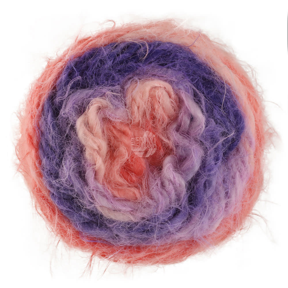 Lana Grossa Basta Mista -105-zalm/poeder roze/sering/blauw paars/violet