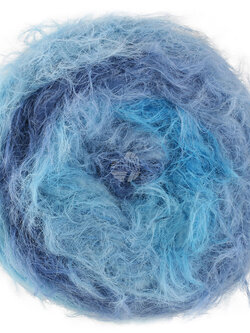 Lana Grossa Basta Mista -110 turkoois/Adriatisch blauw/duifblauw/donker blauw