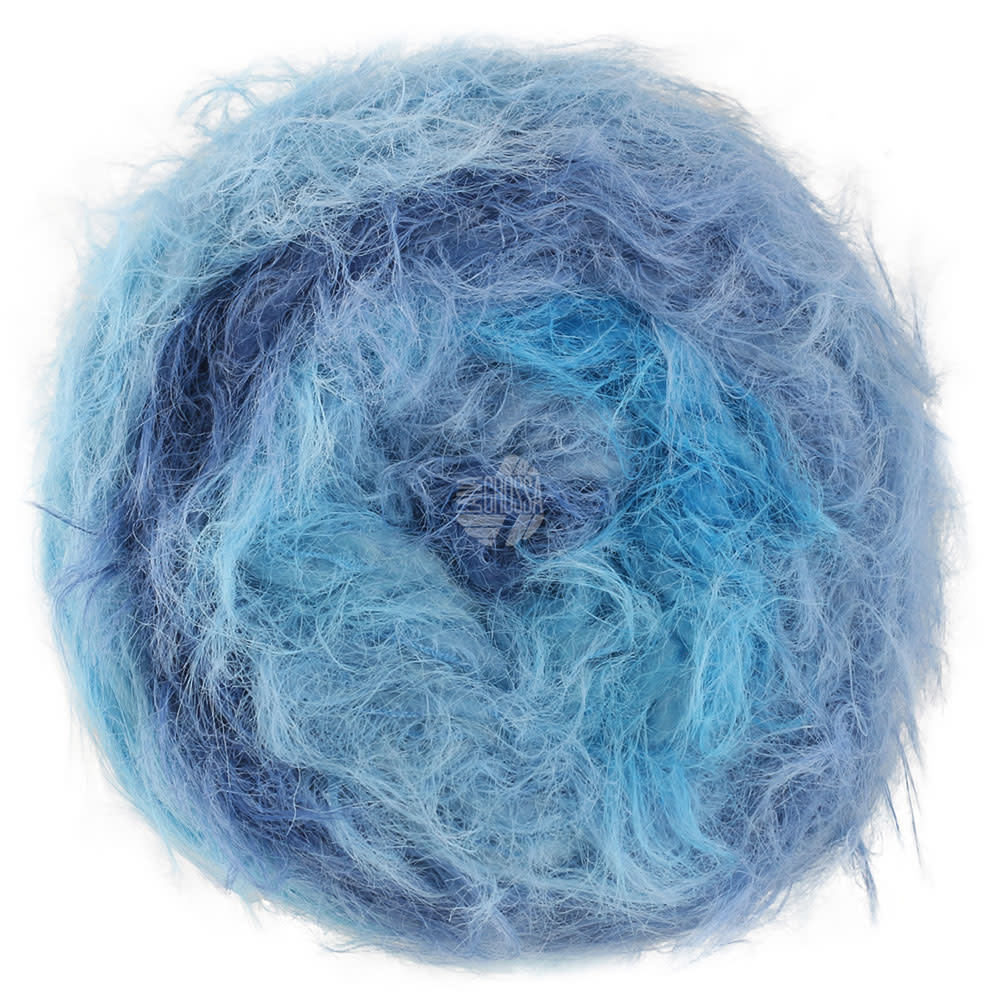 Lana Grossa Basta Mista -110 turkoois/Adriatisch blauw/duifblauw/donker blauw