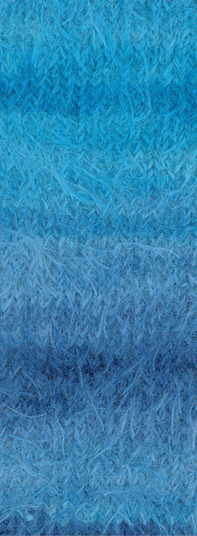 Lana Grossa Basta Mista -110 turkoois/Adriatisch blauw/duifblauw/donker blauw