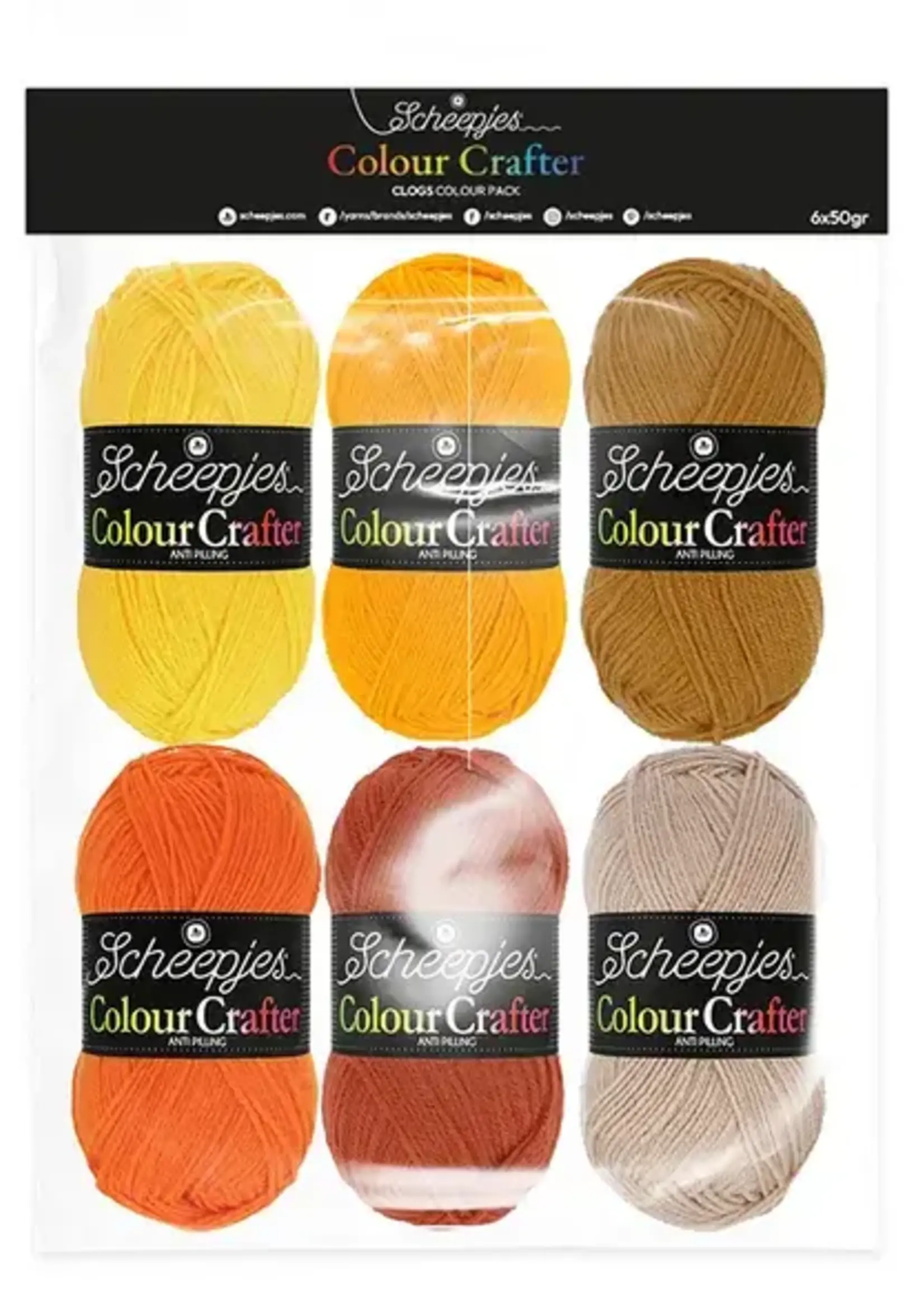 Scheepjes Colour Crafter colour pack 6x50g- Clogs