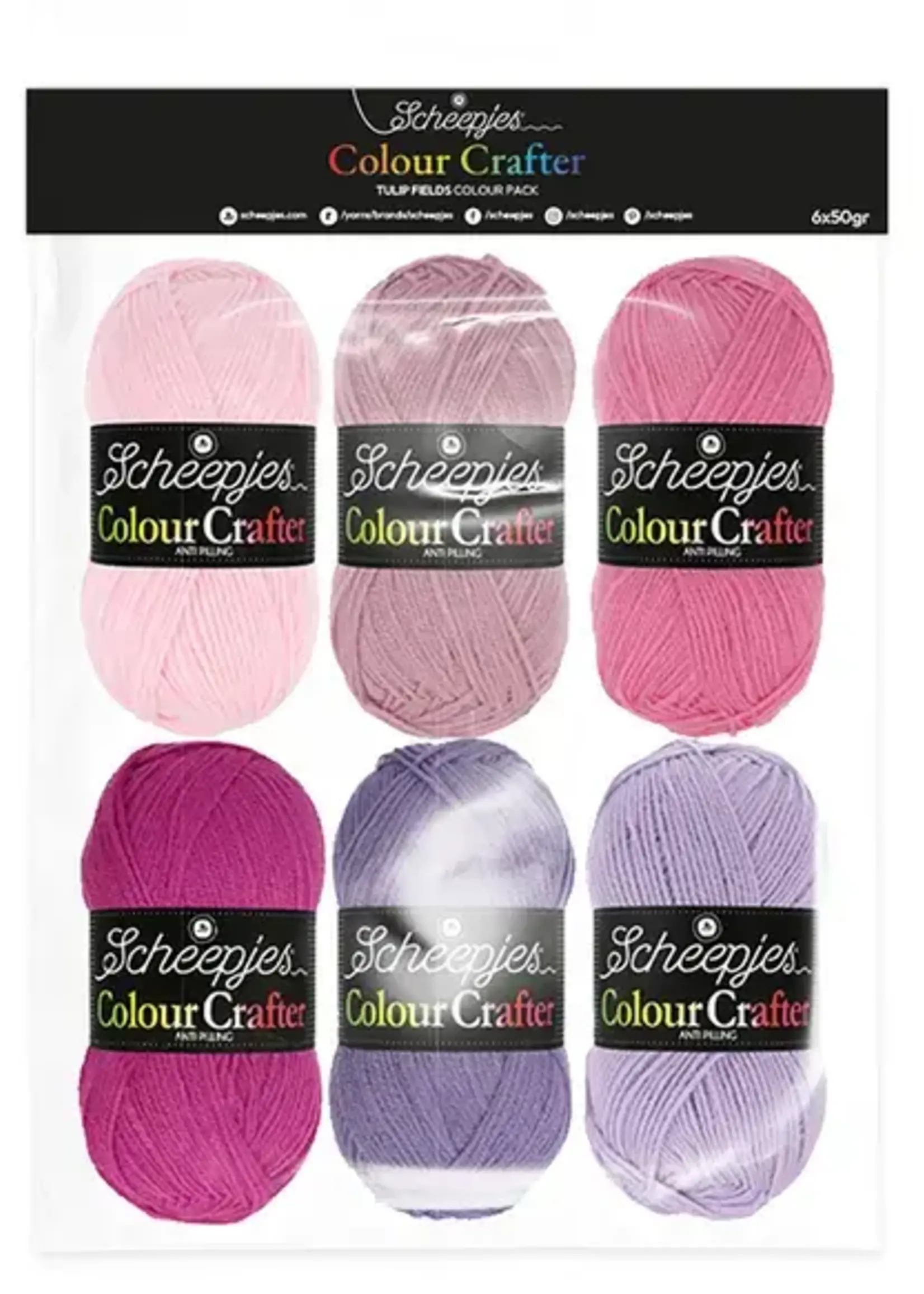 Scheepjes Colour Crafter colour pack 6x50g- Tulip Fields