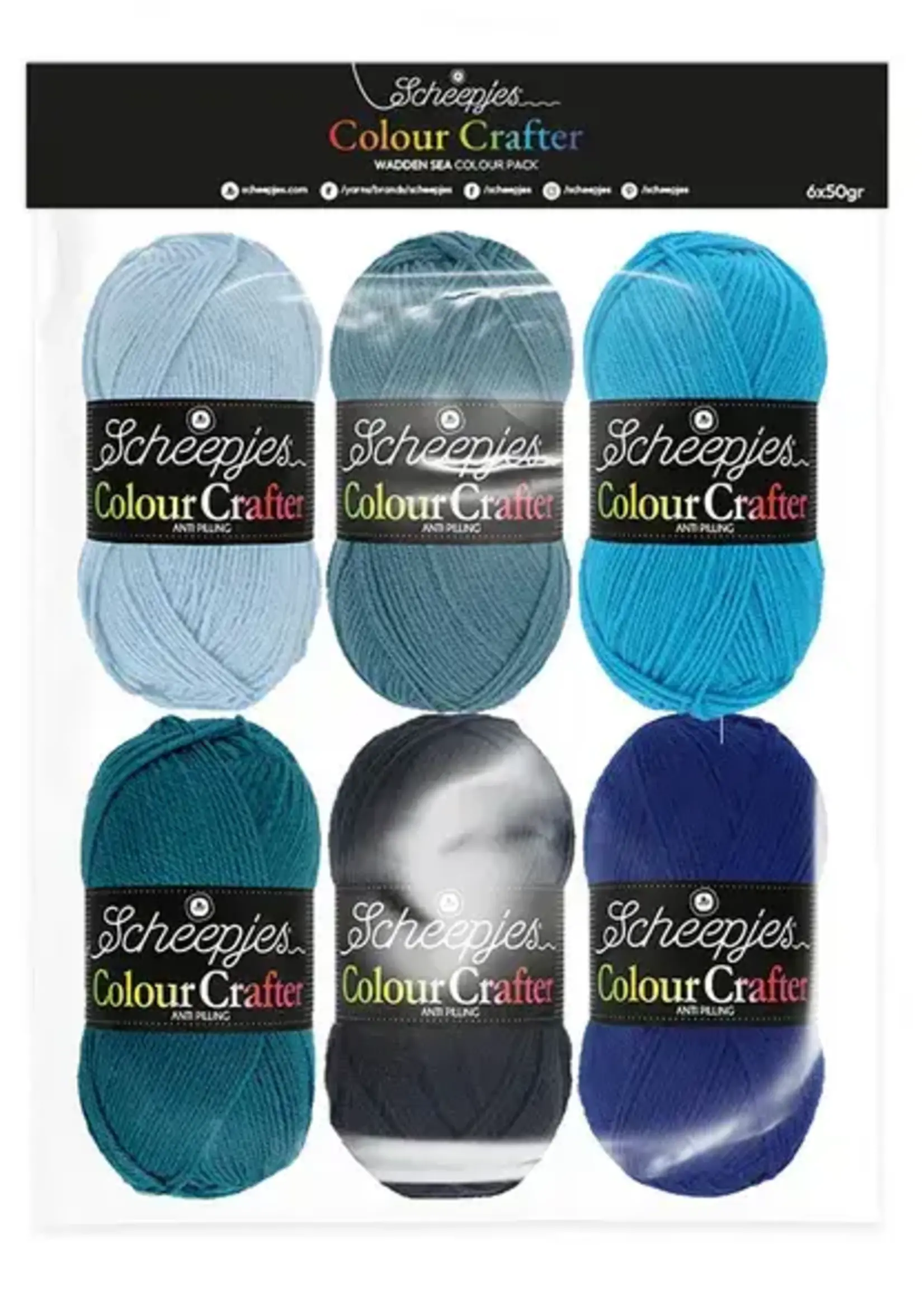 Scheepjes Colour Crafter colour pack 6x50g- Wadden Sea