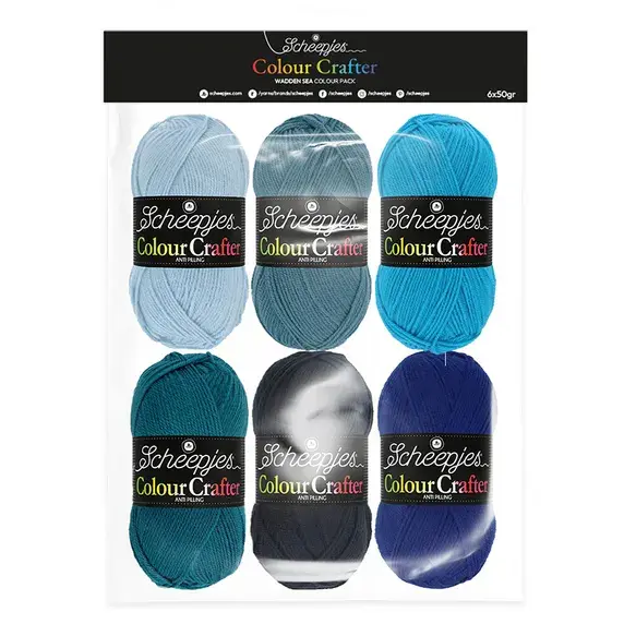 Scheepjes Colour Crafter colour pack 6x50g- Wadden Sea