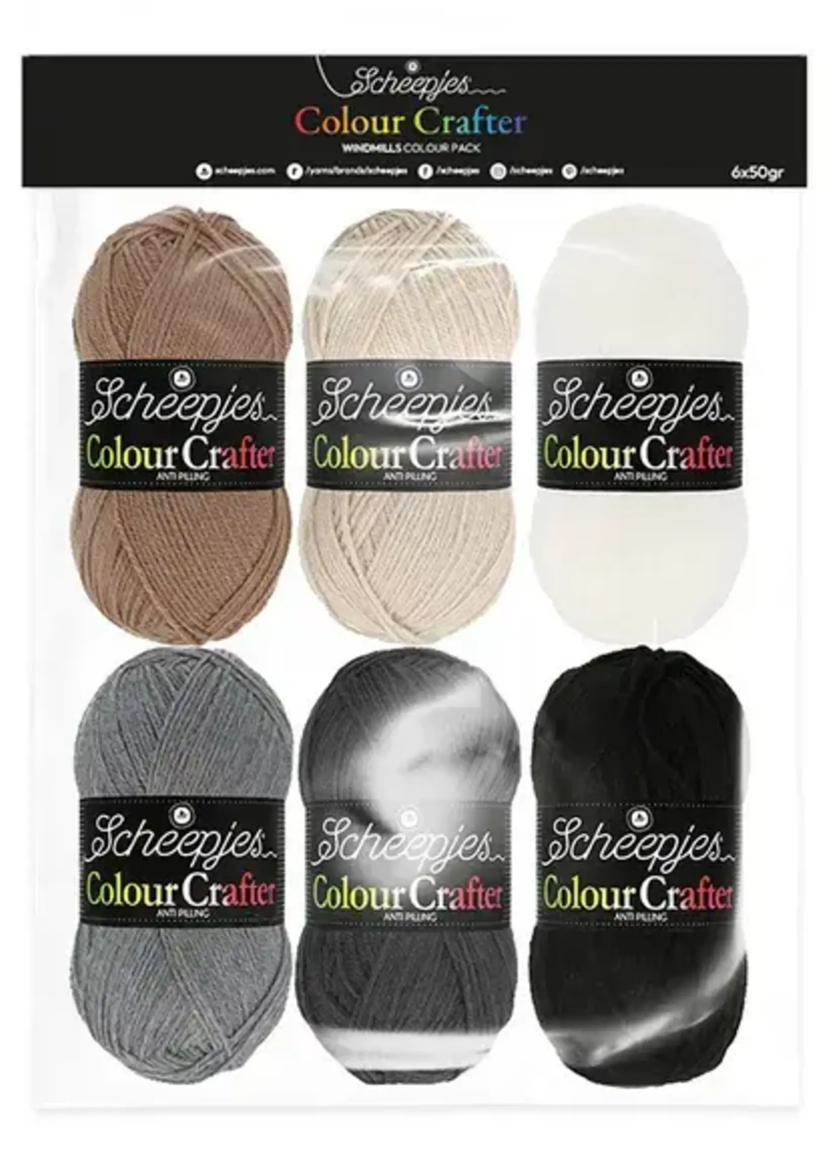 Scheepjes Colour Crafter colour pack 6x50g- Windmills