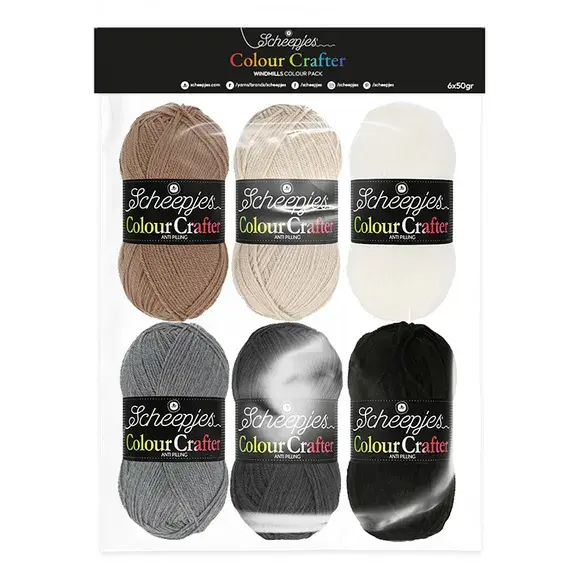 Scheepjes Colour Crafter colour pack 6x50g- Windmills
